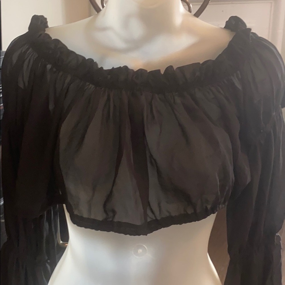 "RESERVED" Dance/ sheer black Top - Picture 3 of 6